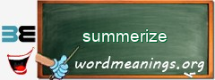 WordMeaning blackboard for summerize